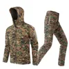 Lurker 상어 피부 소프트 쉘 재킷 남성 군사 유니폼 전술 재킷 방수 양털 코트 위장 윈드 브레이커 슈트 201111