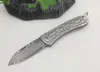 Hoge kwaliteit Damascus EDC Pocket Folding Mes VG10 Damascuss Steel Blade Rvs Handgreep Messen met nylon tas