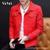 denim jacket Korean teenagers Cotton yellow/black/red/white students men spring autumn River hole youth dress coat 201127