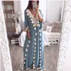 여름 이슬람 드레스 아랍어 이슬람 두바이 kaftan abaya 중동 모로코 kaftan 드레스 인도네시아 터키 femme 캐주얼 robe1
