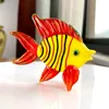 Colorful Crystal Glass Clown Fish Animal Figurines Miniature Hand Blown Modern Miniatures Home Decor Accessorie Christmas Gift LJ200904