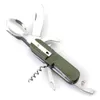 Multifunctional Folding Tableware Detachable Spoon Table Knife Fork Bottle Opener Portable Outdoor Camping Dinnerware RRF13180