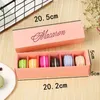 6 Renkler Macaron paketleme nikah şekeri iyilik hediye Lazer Kağıt kutular 6 ızgaraları Çikolata Kutusu / çerez kutusu LX3905