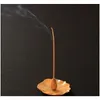 Whole- Chinese Wood Incense Burner Handmade Unique Incense Holders Leaves Shape House Decoration Living Room Censer Gift Vqna2213D