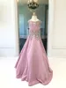 Glitter Pageant Jurken voor Tieners Juniors 2020 Prachtige Roze Glitter Stof Cap Sleeves Pageant Party Jurken Lace-Up Ab Stones Crystals