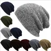 Hommes femmes rayure bonnets adulte couleur Pure automne et hiver extérieur garder au chaud élastique tricoté chapeau multicolore 4 4xx J2