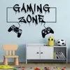 Gamer Wall Calcomanía Gaming Zone Eat Sleep Game Controller Video Game Wall Calcomanías personalizadas para niños Dormitorio Vinilo Wall Decal WL911 LJ201128