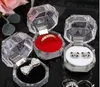 Jewelry Package Boxes Ring Holder Earring Display Box Acrylic Transparent Wedding Packaging Storage Cases 2021