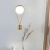 wall lamp led Gold Color white glass shade G9 bedroom Bedside Restaurant Aisle Wall Sconce modern bathroom indoor lighting fixture201x