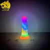 NXY Anal Toys Colorful Luminous New Color Night Taimei Silica Gel Simulation Penis Fun Female Masturbation Adult Sex Products 0314