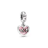 DIY Damenmode Luxusschmuck 925 Sterling Silber Charm Muttertag Herzförmige Perle Pandoras Armband
