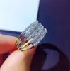 Choucong Brand New Luxury Jewelry 925 STERLING Silver Full Princess Cut White Topaz CZ Diamond Gemstones Eternity Women Wedding Ba6589402