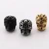 Män Kvinnor DIY Smycken 12.5 * 8.5mm Silver Rostfritt Stål Skull Metal Bead Charms