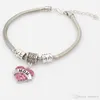 Charms Bracelets Personalized & Initials Mother Grandmother Silver Cuff Bracelets Crystal Bracelet