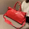 Мода черная водяная пульсация 45см спортивный дизайн сумка красный багаж M53419 мужчина и женщины Duffel сумки с замком