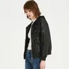 Fitaylor Hooded Balck Faux Faux Leather Jacket女性春秋ジッパーPUレザーバイカーモーターサイクルジャケット女性パンクスタイルコート201030