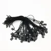 wholesale Black common hang tag string for Garment 250pcs notions plastic clothing tags