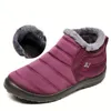 Bottes de neige hommes femmes hiver chaud en peluche fausse fourrure cheville femme sans lacet chaussures décontractées plates chaussures ultra-légères imperméables