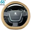 For Peugeot 508 SW 20102017 Car Steering Wheel Cover Pu Leather Car Accessories Interior Quick Shipping J220808