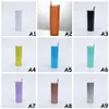 20oz Stainless Steel Straight Cup 32 Colors Tall Skinny Tumbler 20 oz Vacuum Insulation Water Mug with Lid Straw Kids Cup OOA57187483266
