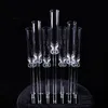 For Led candle)Nordic customized clear candlestick popular designed candle holder 7 arms crystal wedding aisle decorations pillar for weddings decor senyu3640