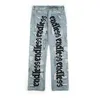 끝없는 남성 여성 청바지 고품질 힙합 데님 바지 Embroideredy Broken Do Old Hole Streetwear Jeans