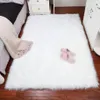 Faux Fur Large Area Rug for Bedroom Living Room Decorative Fluffy Carpet Red/pink/blue White Hairy Rugs Bedside Floor Carpets Y200416