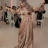 Champane marocaine caftan robes de soirée longue 2020 dentelle appliques mère robe arabe musulman occasion spéciale robes de soirée formelles LJ201119