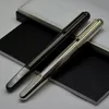 Top Luxury Prezent Pen Wysokiej Jakości M Magnetyczna Czapka Roller Ballpoint Penpoint Długopisy Srebrny i Szary Titanium Metal Piszący Pisanie Biurowe Dostawy