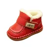 Новые мальчики Baby Snow Boots Теплые зимние сапоги Натуральные кожаные плюшевые сапоги для младенцев Продажа 201130