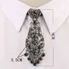 Fashion Personality Crystal Neckties Trendy General Korean Wine Party Wedding Ceremony Metal Short Luxury Tie Men Accessories Y1229