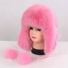 نساء الفراء الطبيعي روسي قبعات Ushanka الشتاء الأذنين الدافئة السميكة أزياء القبعة القبعة الإناث قبعات حقيقية حقيقية 2010191911493