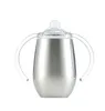Tasse à gobelet en acier inoxydable de 10 oz avec coquetiers à double poignée Isolation sous vide Bouteille d'eau pour bébé Tasse à café YHM47-WLL