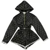 New style small fragrance wind pressure Plaid Cotton waistband lace hooded cotton pants Jumpsuit trend T200509