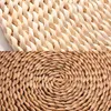 Tatami Futon Meditation Cushion Thickening Yoga Circle Corn Husk Straw Braid Mat Japanese Style Cushion with Silk Wadding T200114326k