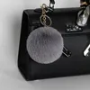 Konijnenbont Bal Pluche Fuzzy Bont Sleutelhanger POM POM Sleutelhanger Auto Zak Sleutelhanger Sleutelhanger Hanger Sieraden Party Gift 20 stuks