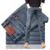 2020 nieuwe heren stretch reguliere fit jeans zakelijke casual klassieke stijl mode denim broek mannelijke zwarte blauwe grijze broek