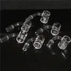 30pcs 90°&45° Sundries Quartz Banger Sandblasted QuartzBanger Beveled domeless nail for glass bong dab rigs DHL