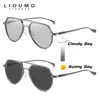 Aluminum Frame Discoloration Aviation Sun Glasses Women Men HD Pochromic Sunglasses Polarized Driving AntiGlare1101282