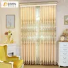 European Embroidered Blackout Curtains Customized Window Curtain Fabric Custom Size