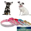 XS/S/M/L Collars Bling Rhinestone Dog Collars Pet PU Leather Crystal Diamond Puppy Pet Collar and Leashes for Dog Accessories