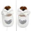 Baby Shoes Girl Crib Shoes Sport Newborn Autumn Bow Shoes Heart Soft-soled Anti-skid Prewalker Sneakers