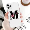 Lettres anglaises étui pour 12mini 12 pro max housse de protection coque souple transparente IPhone11promax étui de téléphone portable pour samsung