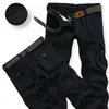 Pantaloni cargo invernali spessi e caldi da uomo Pantaloni casual in pile con tasche in pelliccia Plus Size 38 40 Pantaloni larghi larghi da lavoro Joger maschio 201221