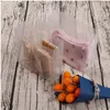 Transparent Cookie Packaging Bags Self-adhesive Plastic Biscuit Bag Wedding Party Candy Hanger Storage Gift Bags yq02867