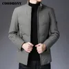 Брэнд куврони мужская зимняя куртка мода повседневная парка Slim Fit Pat Мужчины прибывают густые теплые белые утки вниз по курткам C8033 201128