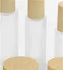 Diy Lotion Pump Cream Containers Empty Perfume Cosmetic Jars Emulsion Wood Grain Cover Frosted Glass Bottles Clean New Arrival 2 83fy F2