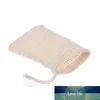 1pc Comfortabele bubble blister mesh zeep saver schuimende tas mode mooie natuurlijke ramie douche exfoliator spons pouch net