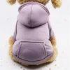 Einfarbiger Fleece-Pullover für Hunde, warm, kühl, Kapuzenpullover, weich, für Welpen, Haustierkleidung, Sweatshirt, Hundekostüm, Y200917