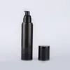 riutilizzabile 15 ml 50 ml plastica di lusso vuoto airless crema cosmetica pompa flaconi spray soft touch 30 ml 100 ml colore nero